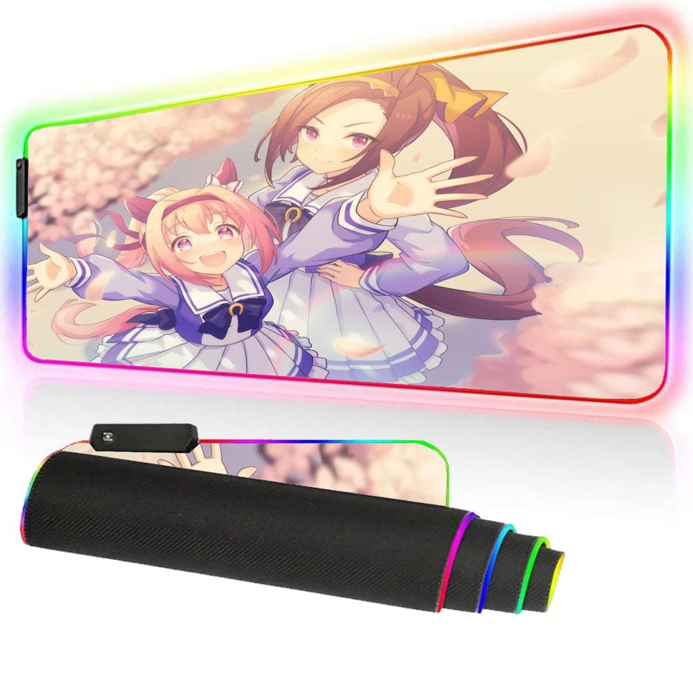 Mouse Pads Anime Chainsaw Man Mouse Pad RGB LED Game Keyboard Pad Lock Dsek Mat XXL Gamer Gaming Accessories 1200x600x4mm