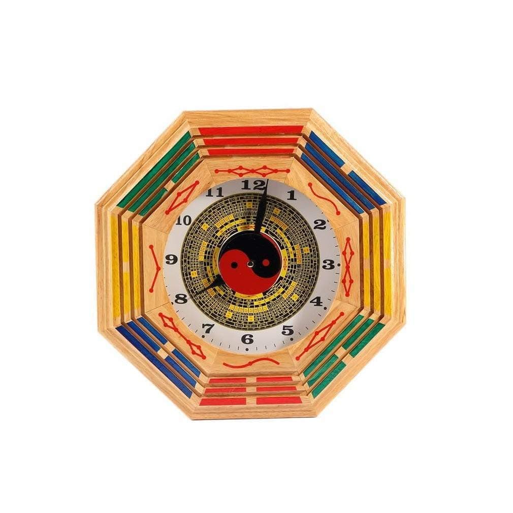 lachineuse Wall Clock, Wood Glass, Multicoloured, 30x30x5cm