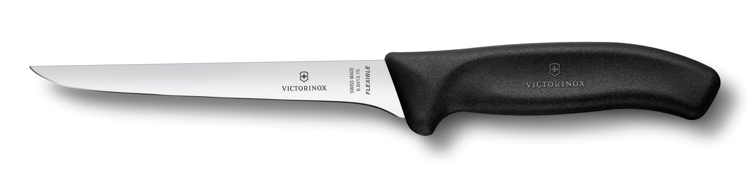 Victorinox Swiss Classic, Boning Knife, Extra Sharp Blade, Straight Edge, 15 cm, Plastic Handle, Stainless Steel, Black