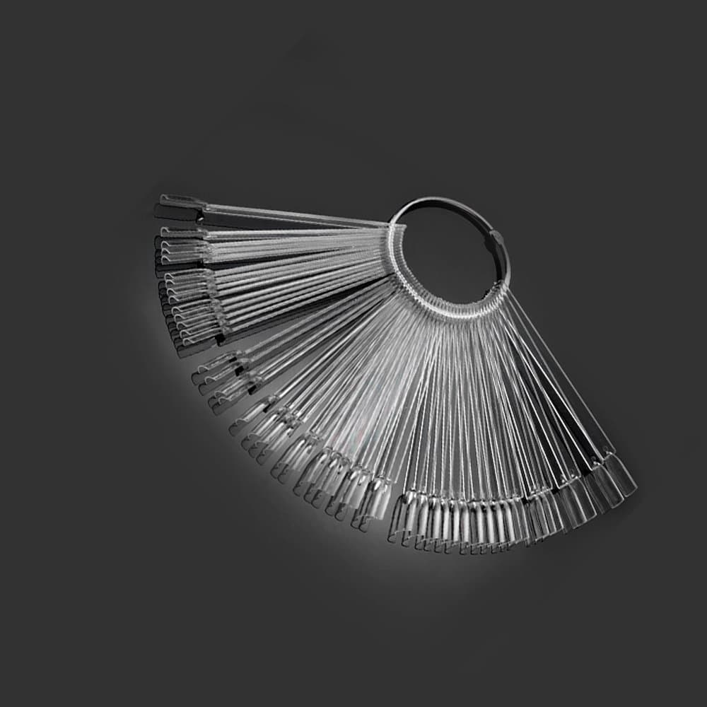 AllRight Nail Art Tips Pop Sticks Display Fan Practice Starter Kit 50 Pcs Clear