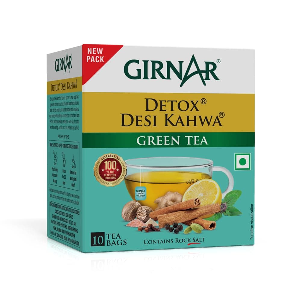 Girnar Detox Green Tea, 10 Sachet Pack …