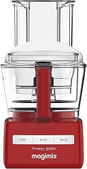 Magimix 3200XL Food Processor - Multifunctional 6 in 1 Food Preparation, 2.6L BPA-Free Bowl, Professional Quality Ultra-Sharp Blades, Quiet Energy Efficient 650W Motor With 30 Year Guarantee - Red