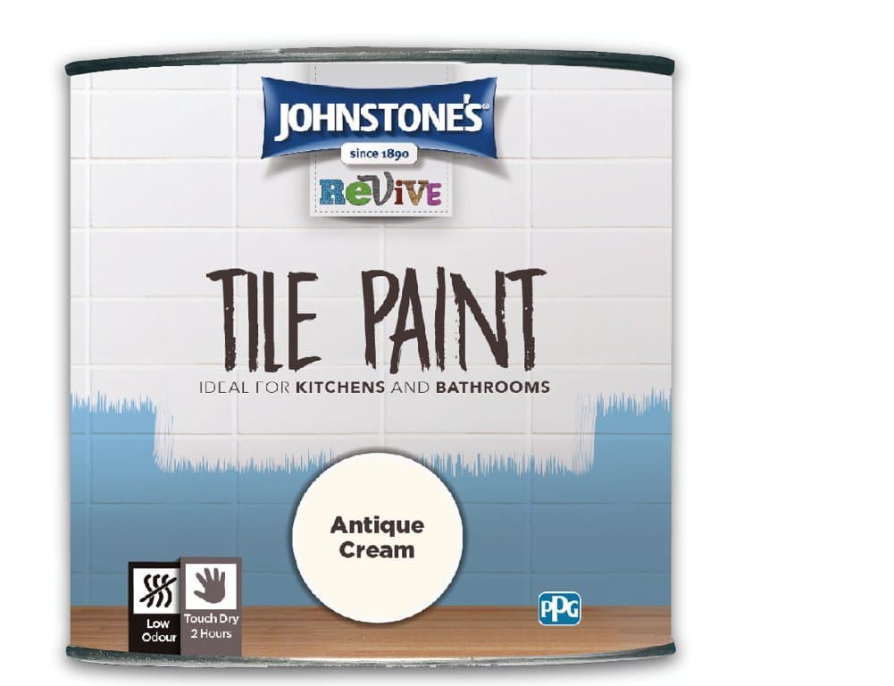 Johnstone's 390305 Tile Paint Anitque Cream 750 ml