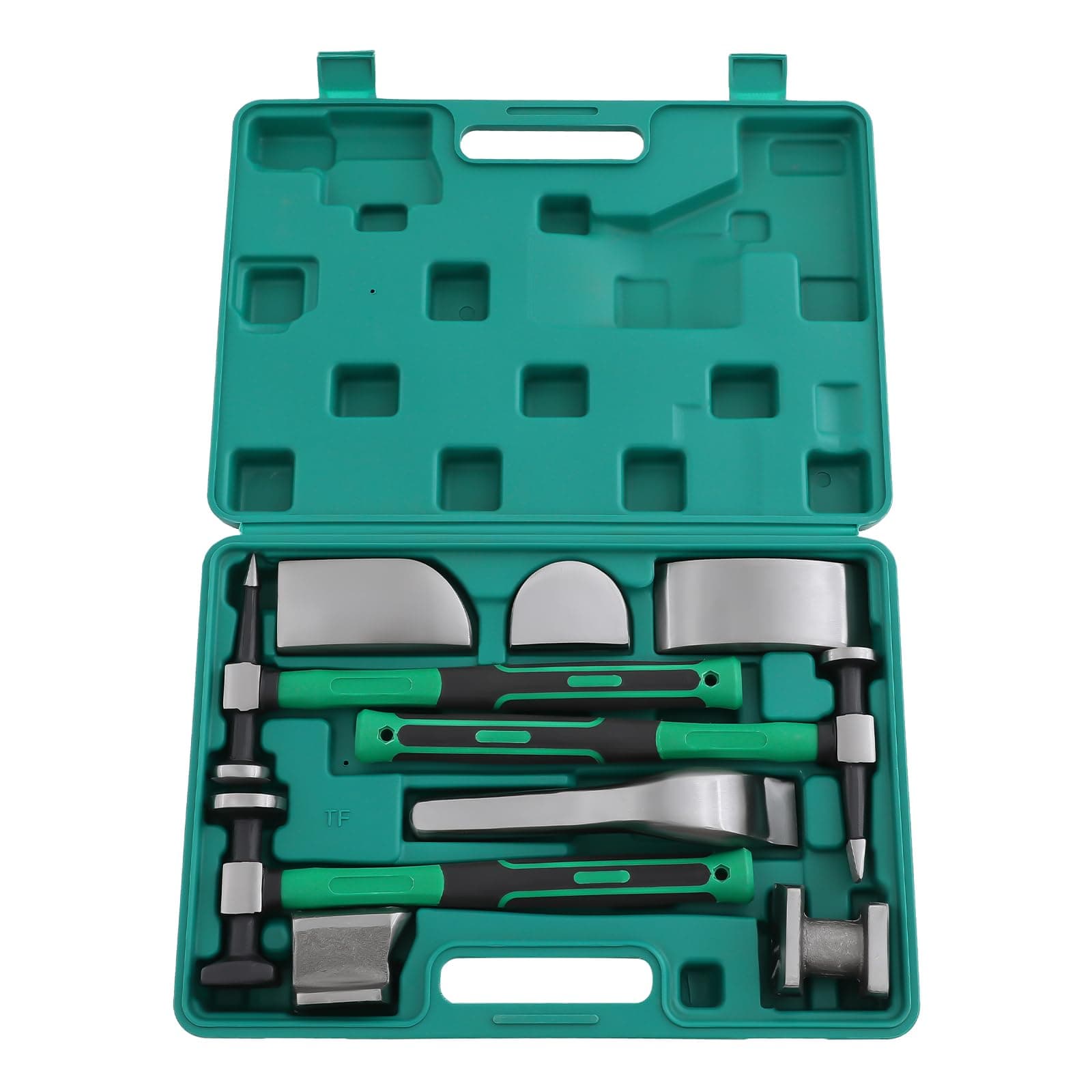 Auto Body Repair Kit, 9pcs Auto Body Panel Hammer and Dolly Set, Dent Repair Tool, Dent Pry Bar Metal Repair Kit, Automotive Sheet Metal Shaping with Carrying Case