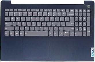 Replacement for Lenovo ideapad 3-15ITL6 3-15ALC6 Laptop Upper Top Cover Case Palmrest Backlit Keyboard Touchpad Assembly Part 5CB1B62097 Blue