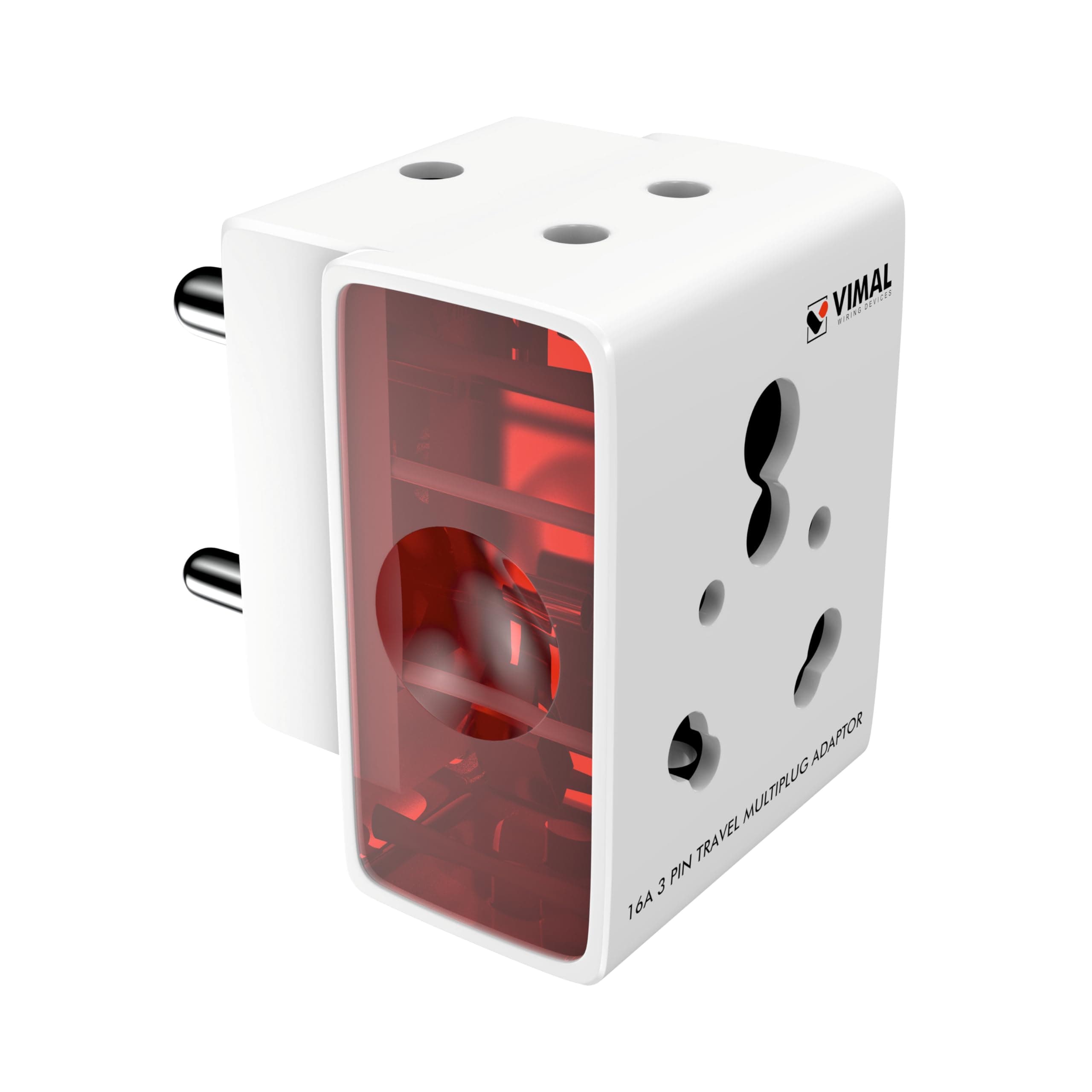 Newport 16A 3 Pin Multiplug Adaptor,Suitable for Heavy Electrical Appliances, White