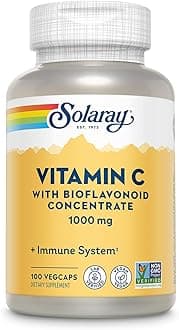 Vitamin C with Bioflavonoid Concentrate - Rose Hips, Acerola Cherry and Bioflavonoids - Vitamin C 1000mg - Immune Function, Skin, Hair, Nails Support - Vegan - 100 Servings, 100 VegCaps