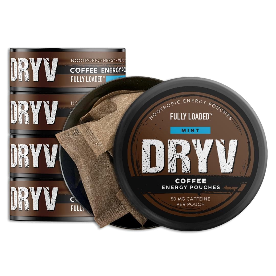 Fully Loaded Chew Dryv Energy Pouches - 5 Pack Mint Pouches