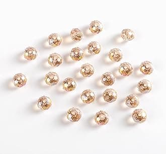 Novborcz 4mm Silver Champagne AB Rondelle Glass Beads for Jewelry Making 1200pcs Faceted Briolette Shape Crystal Spacer Beads Assortments Supplies Accessories for Bracelet Necklace for Wholesale