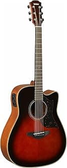 6 String Series A1M Acoustic-Electric Guitar-Mahogany, Tobacco Sunburst, Dreadnought Cutaway TBS