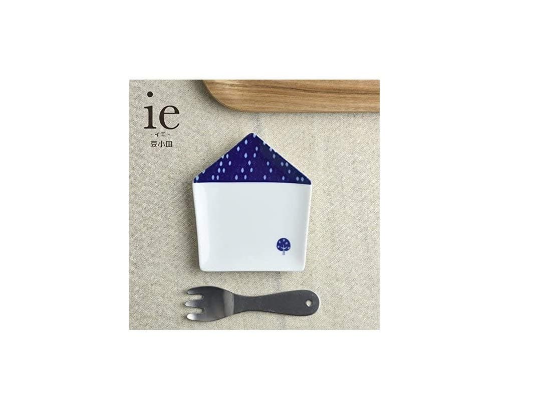 ie Small House shaped Plate Plant pattern for small food.etc from Japan