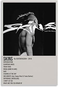 GPWDIEJB XXXTentacion SKINSPoster Canvas Art Oil Painting Wall Painter Home Music Album Celebrity Painting Classical Decorative Wall ArtUnframe-style-4112x18inch(30x45cm)