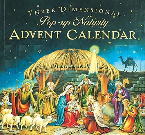 Babalu Christmas 3-D Advent Calendar - Pop Up Nativity Scene - 24 Hidden Doors and Surprises for The Countdown to Christmas