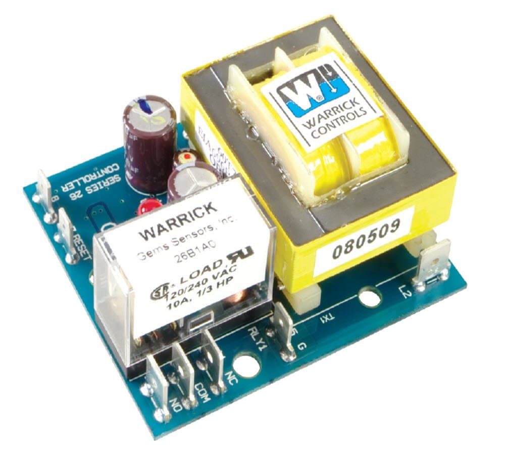 Warrick 26A2C0 General Purpose Low Water Cutoff Open Circuit Board Control with Screw Mount Standoff, 4.7K ohms Direct Sensitivity, 240 VAC Voltage
