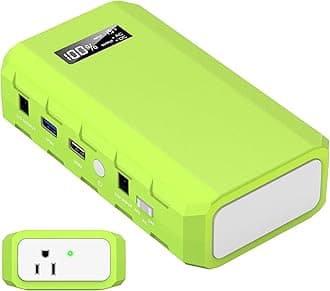 powkey Portable Power Station with AC Outlet, 65W/110V External Battery Pack 24000mAh/88.8Wh Power Pack, Portable Power Source Supply Backup for Outdoor Tent Camping Home Office