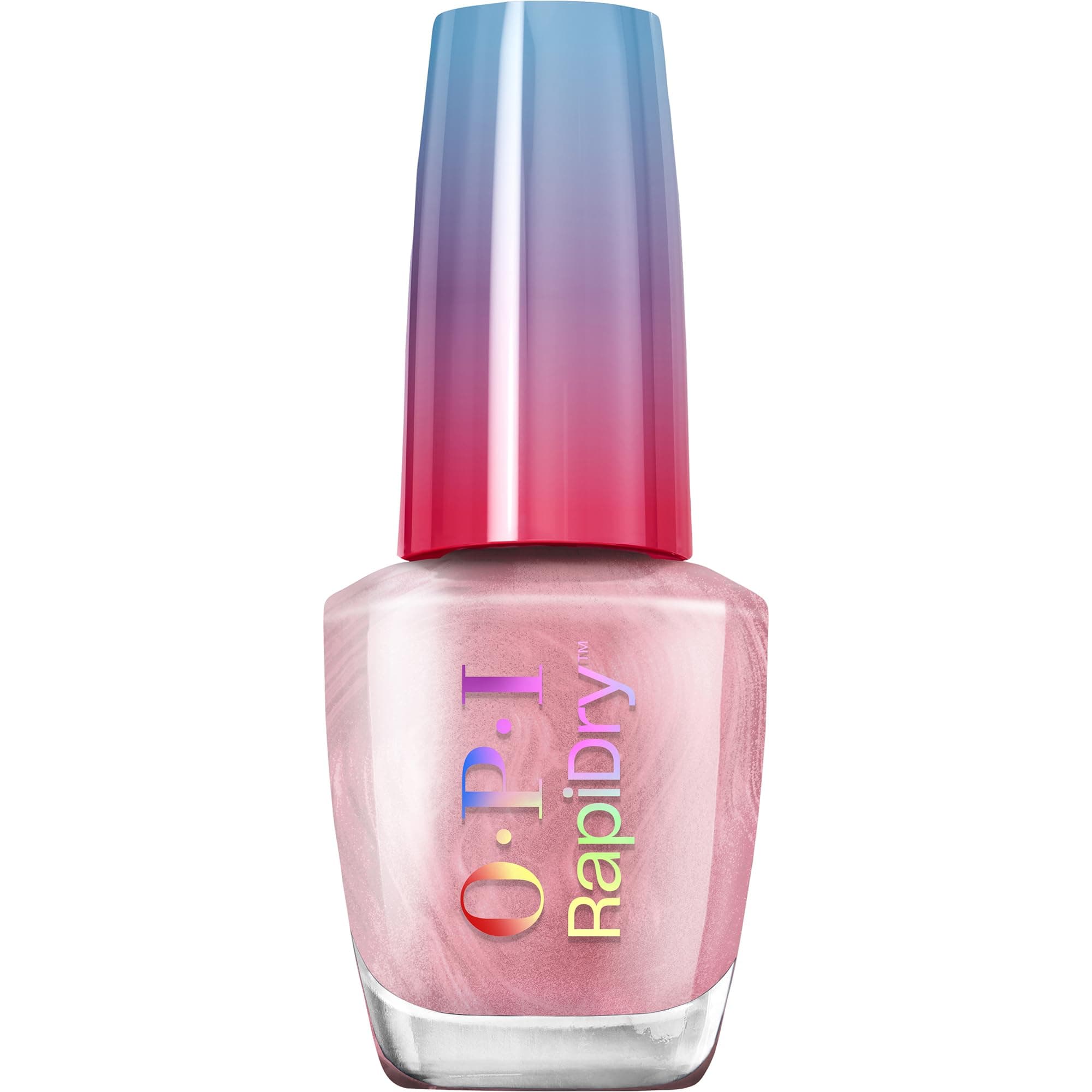 OPI RapiDry Flash n' Flirty | Opaque Soft Pink Pearl Quick Dry Nail Polish | Vegan, Smudge Proof, Fast Drying