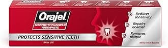 Orajel Toothpaste for Sensitive Teeth, Soothes & Protects gums, Packaging Varies, 75ml