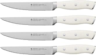 HENCKELS Forged Accent Razor-Sharp Steak Knife Set of 4, White, German Engineered Knife Informed by over 100 Years of Mastery