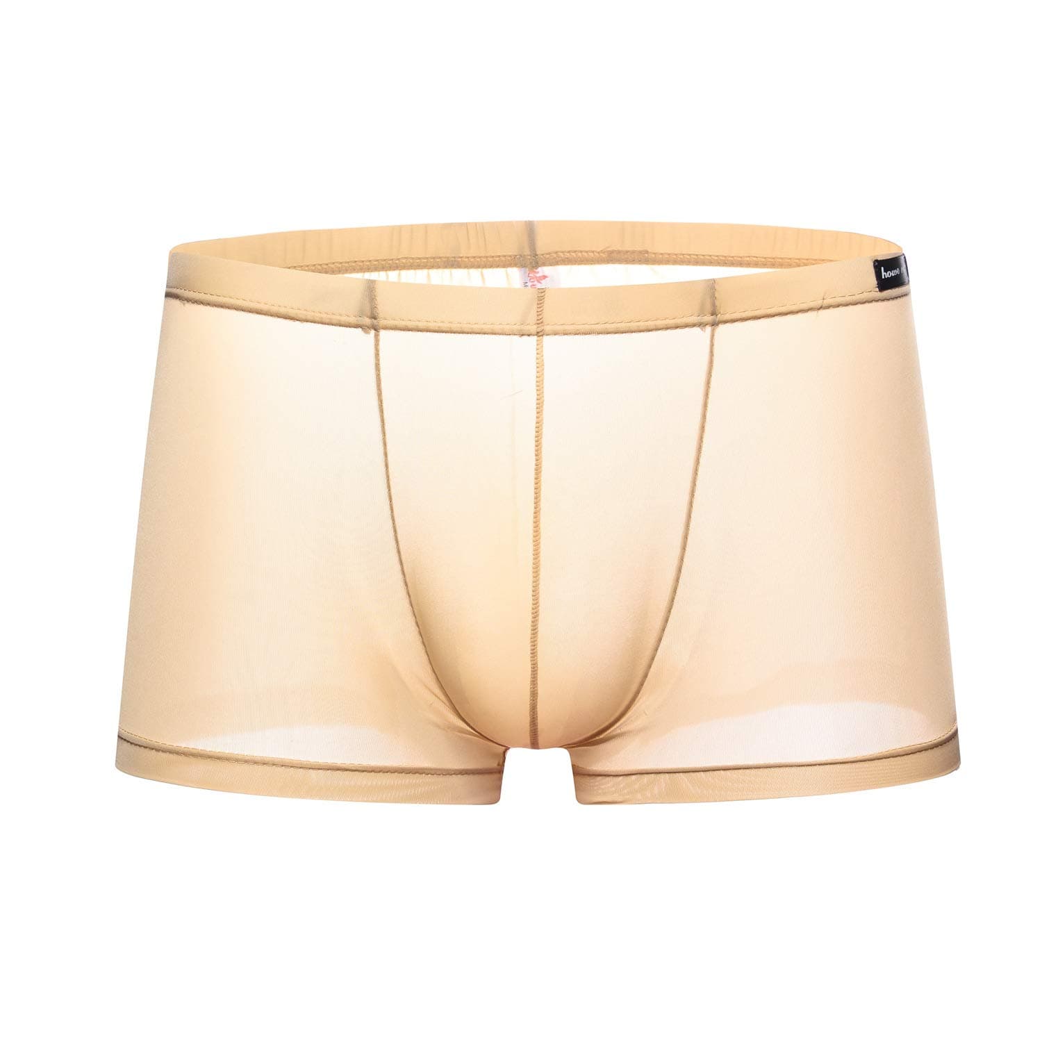 Men's Breathable Ice Silk Low Rise Solid Boxer Briefs
