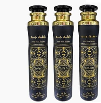 Arabian Air Freshener Bundle (3 x 300ml) Dubai, Luxury Scent, Long Lasting Fragrance (3 x Bade'e Al Oud)