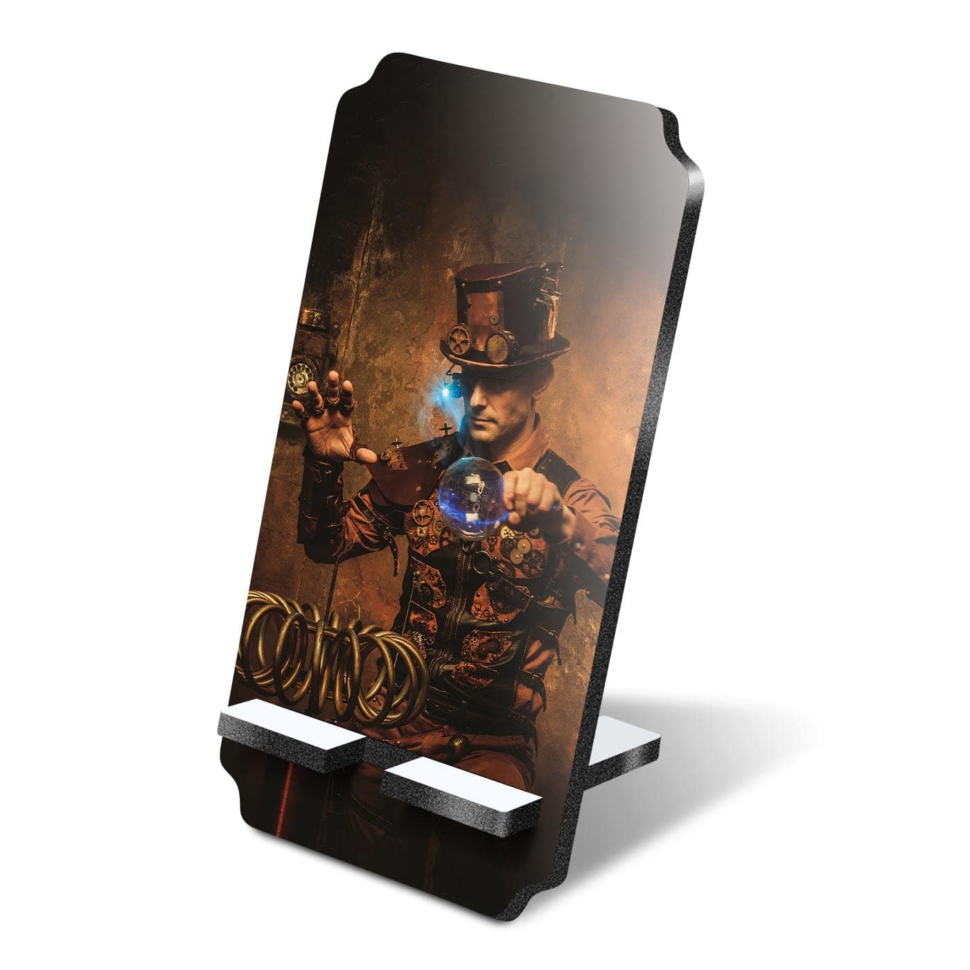 Destination Vinyl Ltd 1 x 5mm MDF Mobile Phone Stand - Steampunk Magician Magic Wooden Stand Holder for Mobile Phone, Smartphone #14534