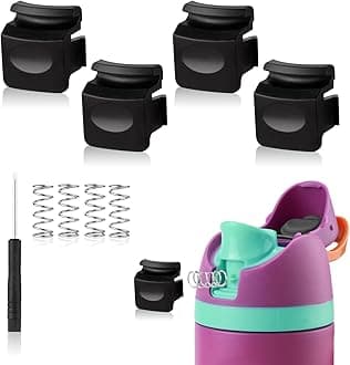 4pcs Replacement Button Compatible with Owala FreeSip 24oz 32oz, BPA-Free Water Bottle Lid Mouth Push Switch Top Cap Seal Stopper Replacement Parts for Owala 19/24/32/40oz Accessories