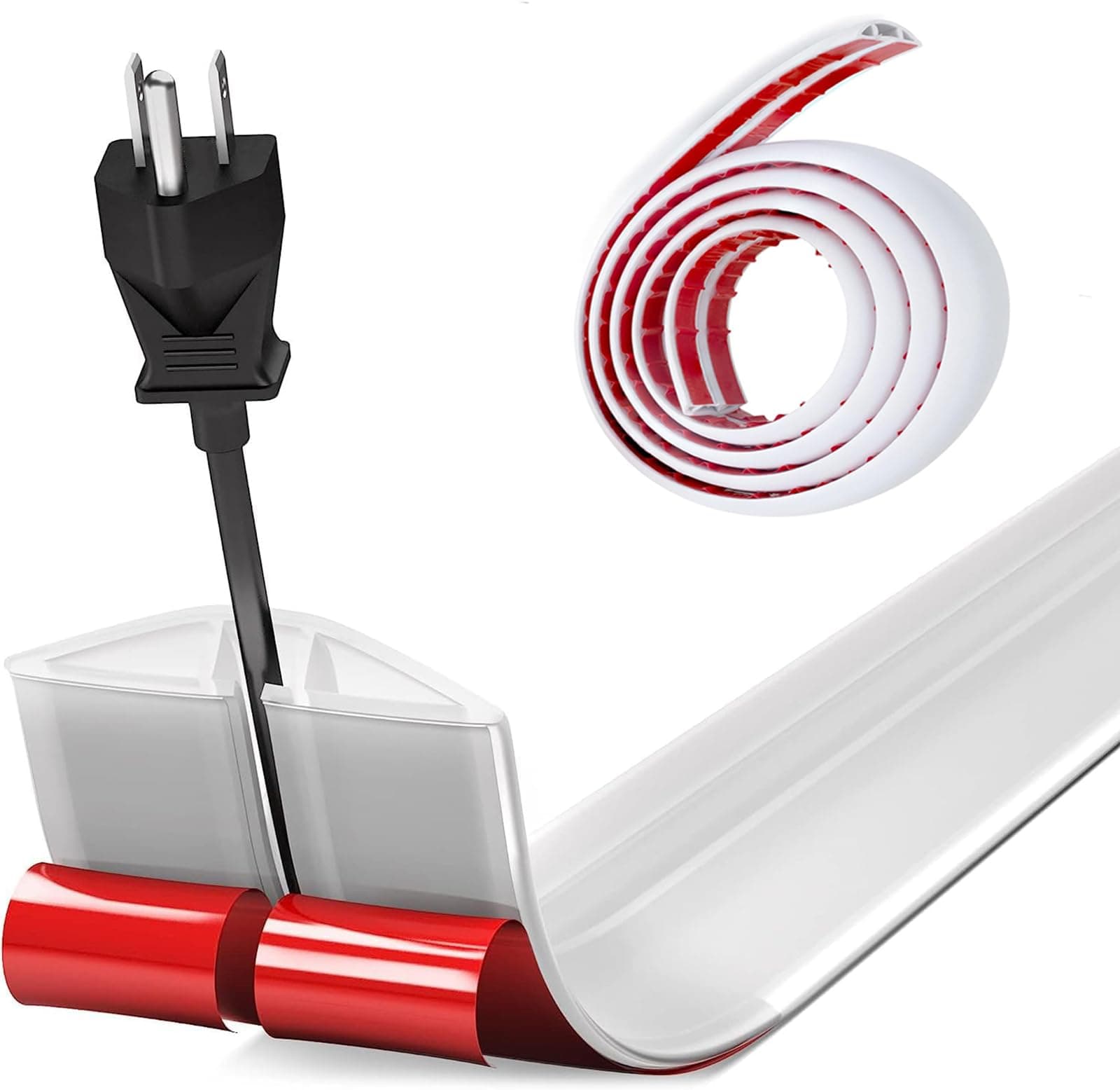 2 Meters Cord Cover Floor Cable Protector Strong Self Adhesive Covers For & Wall Perfect Home, Office, Workshop, Warehouse, Concert And Cavity