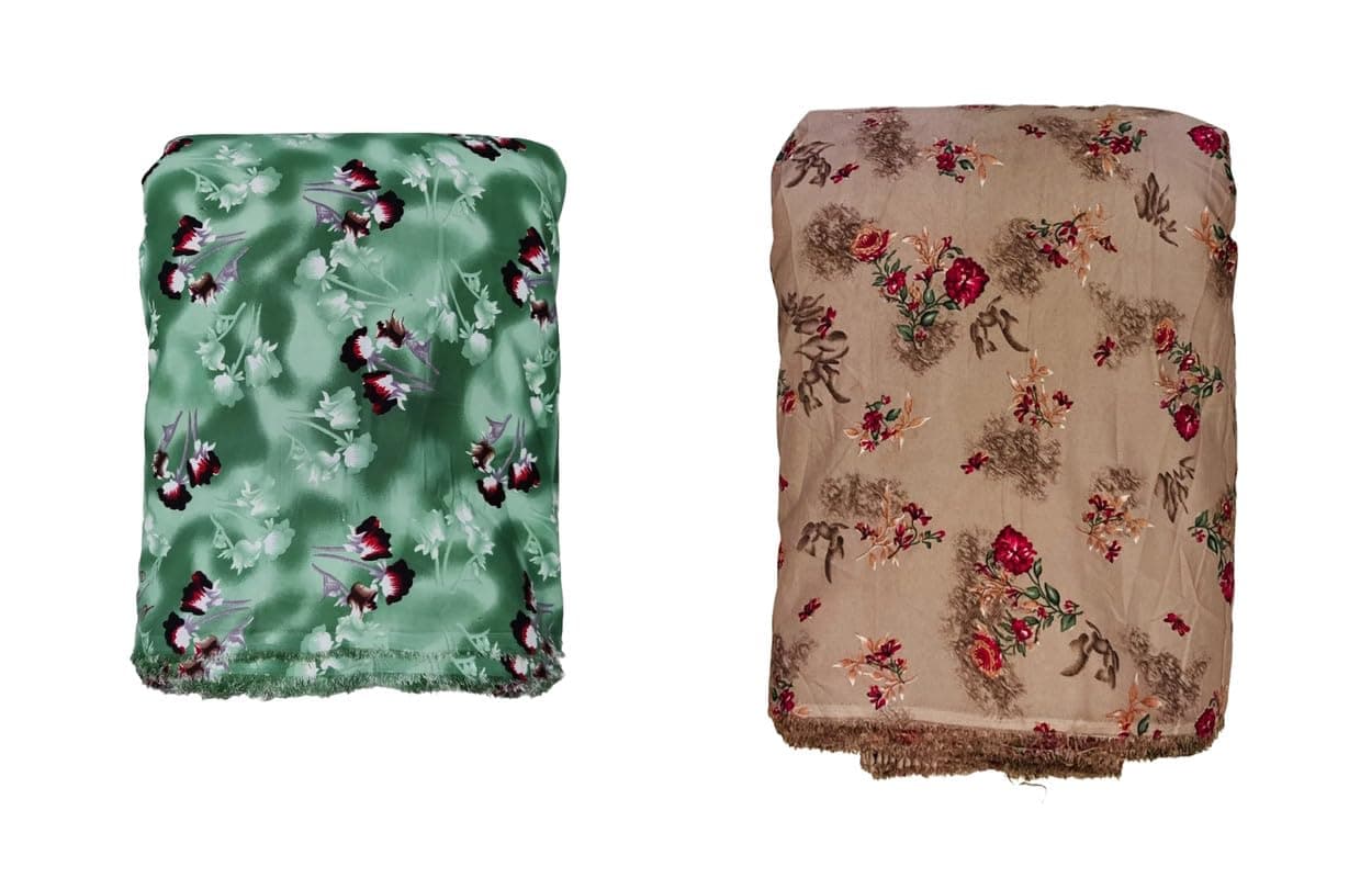 GenericLILABA Crepe Printed Multi-purpose Fabric (F-Lilaba-1432)