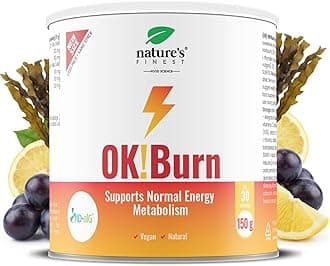 Nature's Finest OK!Fatburn, 150g - Gluten Free Carbohydrate Blocks for Men and Women, L-Carnitine, ID-Alg, L-Tyrosine and Vitamin C - Vegan