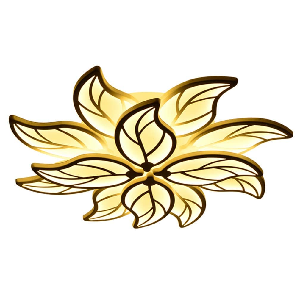 LED Ceiling Lamp Modern Creative Metal Acrylic Leaf Shape Ceiling Light Romantic and Warm Indoor Decorative Lighting Fixture For Children's Living Room Bedroom Kitchen Promise Dimming Dimmable 120W [Energy Class A++]