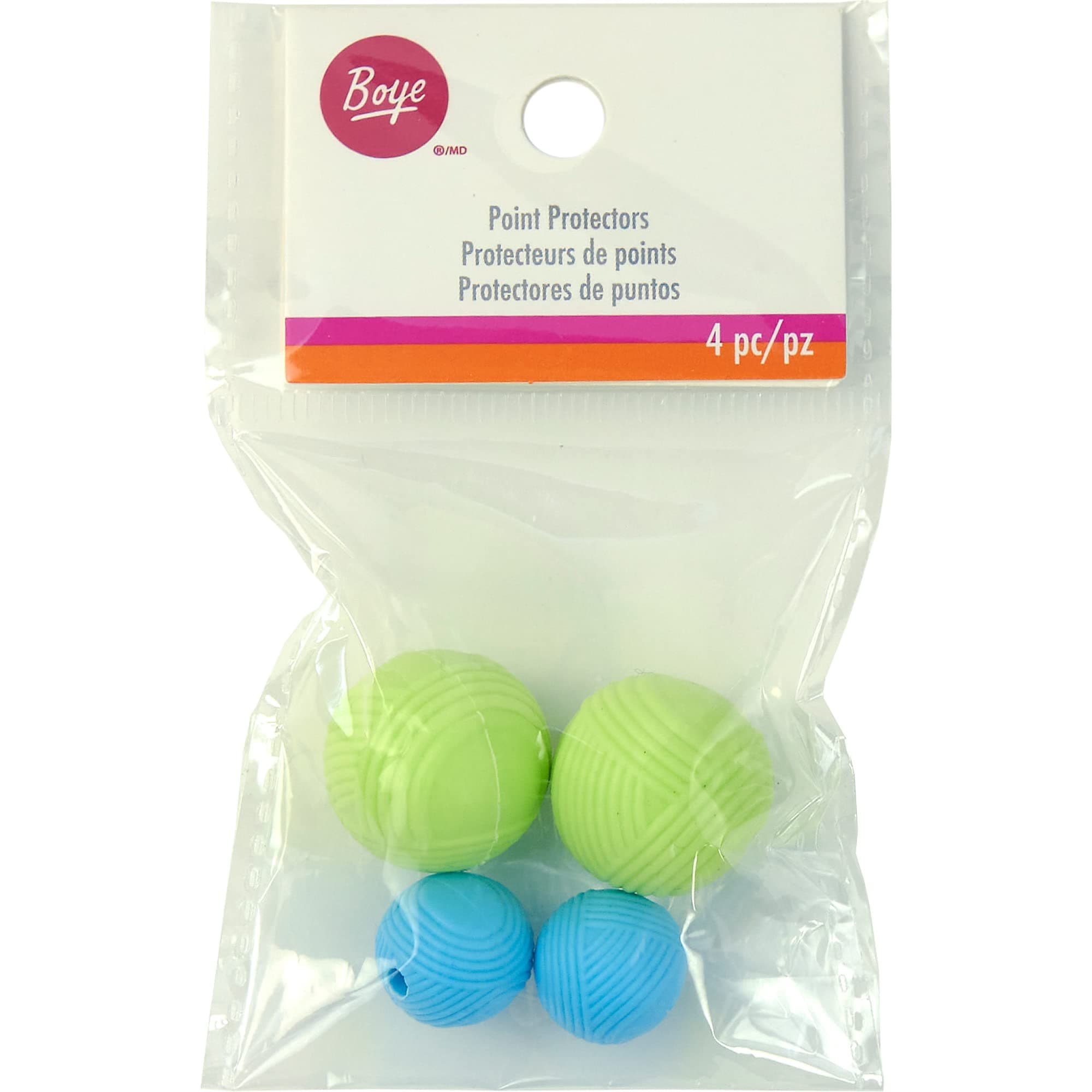 42-40032 Plastic Point Protectors for Knitting Needles, Multicolor, 2 Pairs