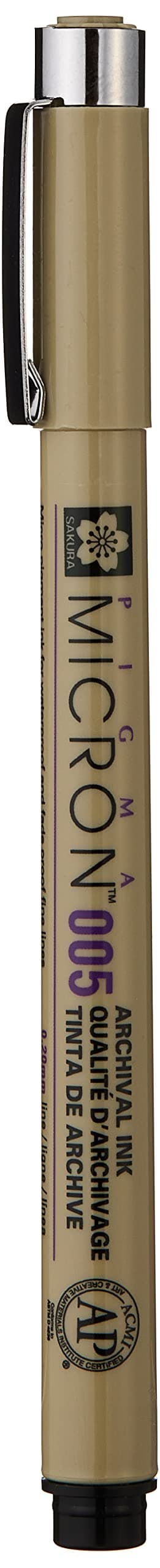 Sakura Pigma Micron Fine Line Pens - Black - 0.2 mm - Pack of 2