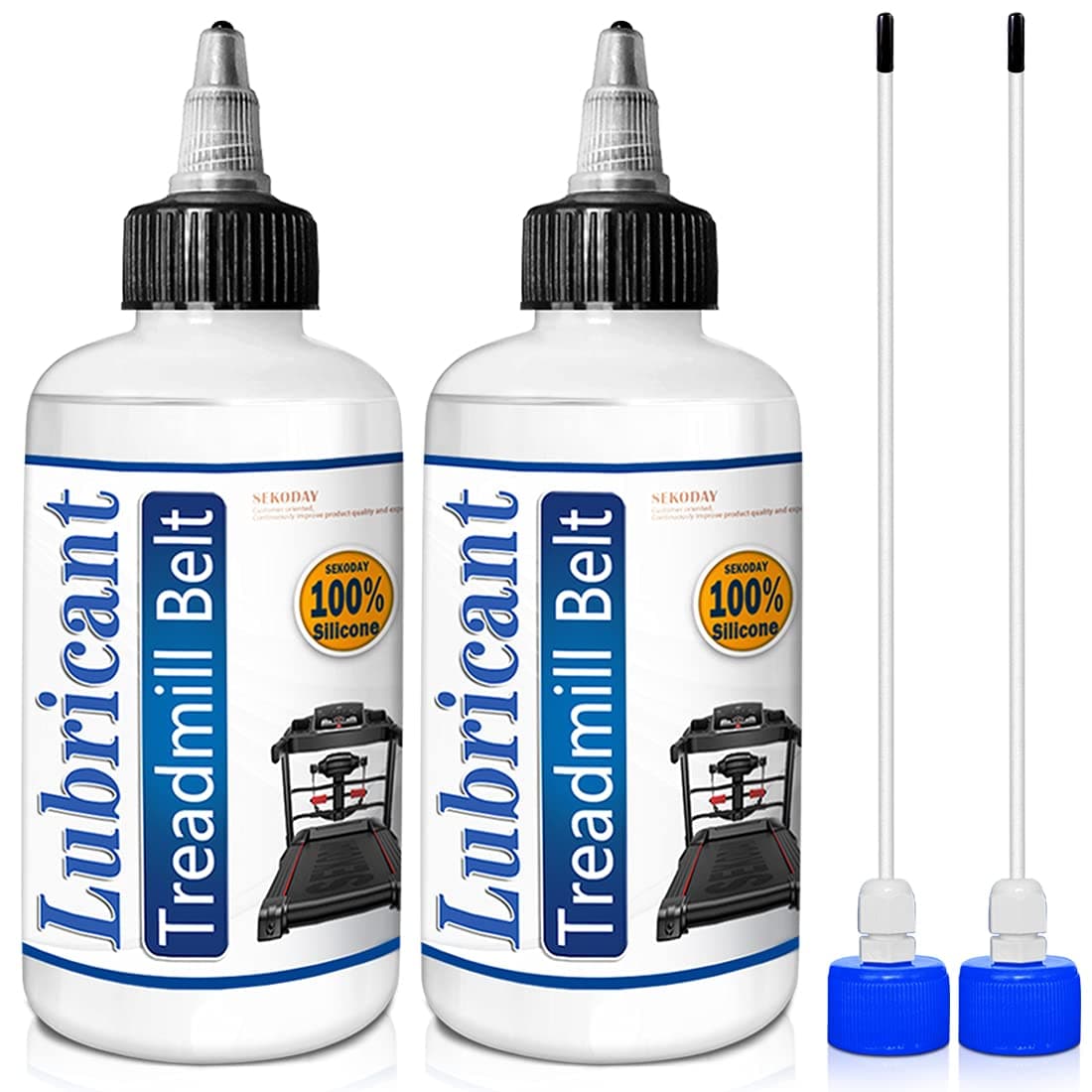 Silicone Treadmill Belt Lubricant/Lube Kit - 8.4 Oz/Performance with 2 Application Tubes and 2 Precision Tip Caps to Controlled Flow - No Odor & No Propellants - Easy to Apply…