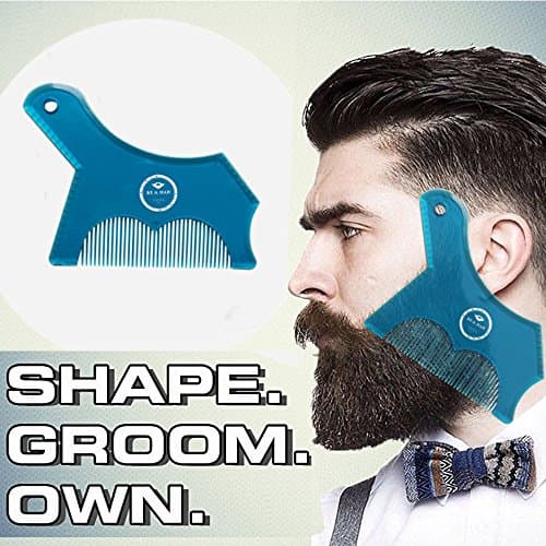Beard Shave Hair Shaping Tool Growth Trim Template Guide for Shaving or Stencil With Full-Size Comb for Line Up Styling Tool Shape Men's Beard Trimmer comb Brush