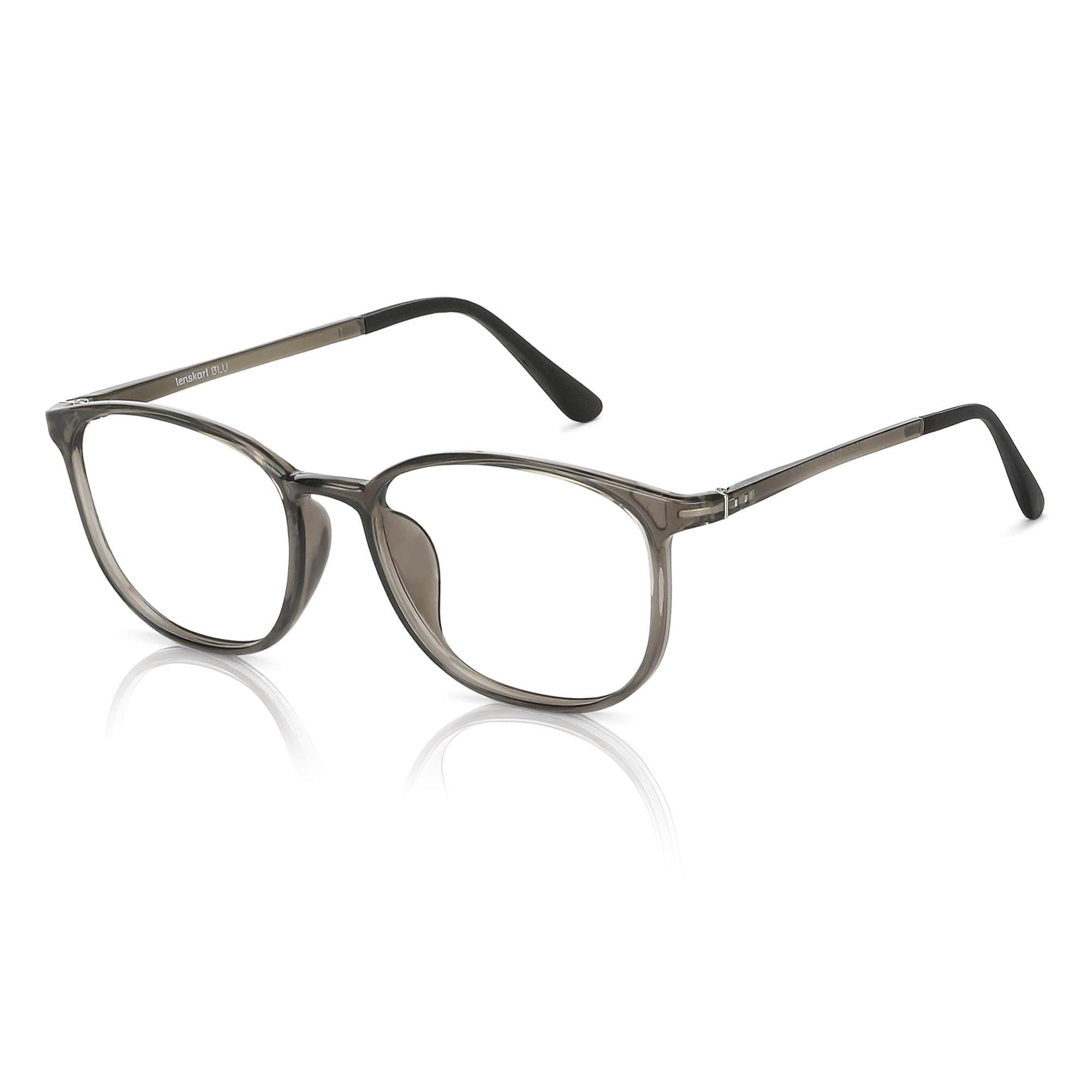 LENSKART BLU | Zero Power Blue Cut Computer Glasses | Anti Glare, Lightweight & Blocks Harmful Rays | UV Protection Specs | Men & Women | Medium | LB E13528