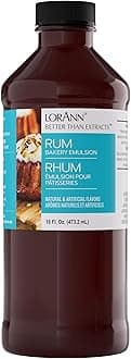 Rum Bakery Emulsion: Realistic Rum Flavor, Ideal for Enhancing Boozy Notes in Baked Goods, Gluten-Free, Keto-Friendly, Rum Extract Alternative Essential for Your Kitchen