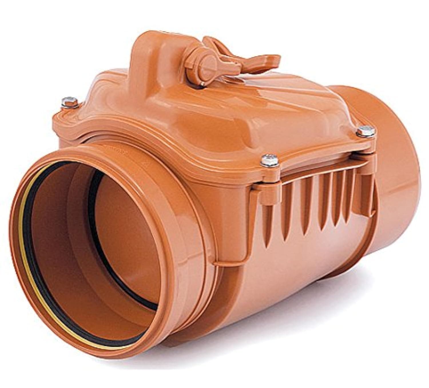 PLUMBING4HOME Horizontal PVC Plastic Sewage Drain Check Non-Return Valve Backwater Prevented 160mm