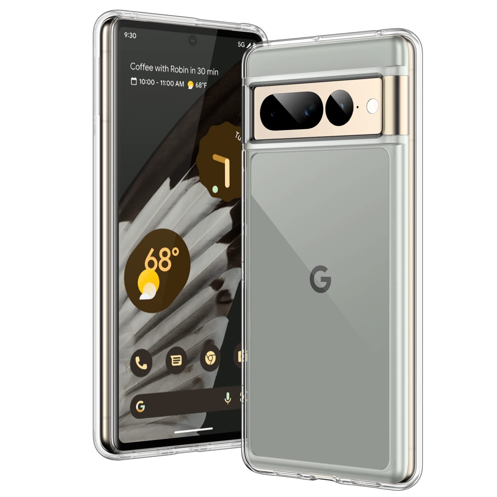 JETech Case for Google Pixel 7 Pro, Shockproof Phone Bumper Cover, Anti-Scratch Clear Back (HD Clear)