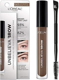 L'Oreal Paris Unbelieva-Brow Longwear Waterproof Tinted Brow Gel, Smudge-resistant, Transfer- Proof, Quick Drying, Easy and quick application with precise brush, Light Brunette, 0.15 fl. oz.
