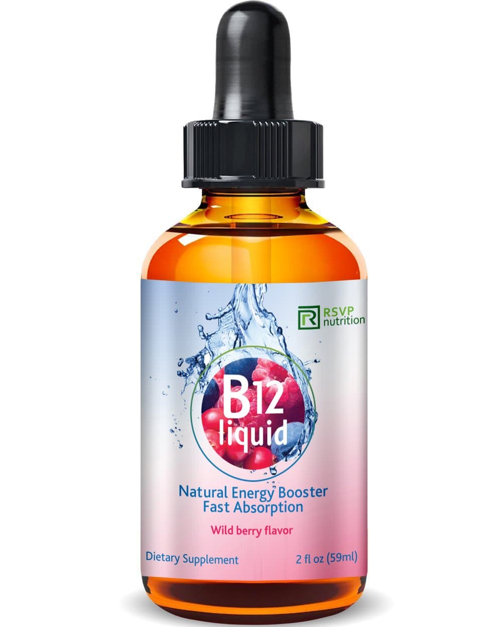 Vitamin B12 (Methylcobalamin) Liquid Sublingual Drop | 60 Day Supply | Maximize Body's Natural Energy | Promote Memory& Concentration | Dietary Supplement | Glass Bottle 2 fl oz (59m)