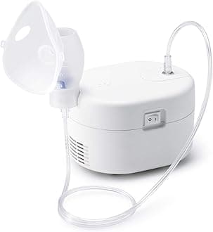 Ultra Compact & Low Noise Compressor Nebulizer NEC-106 For Child & Adult White