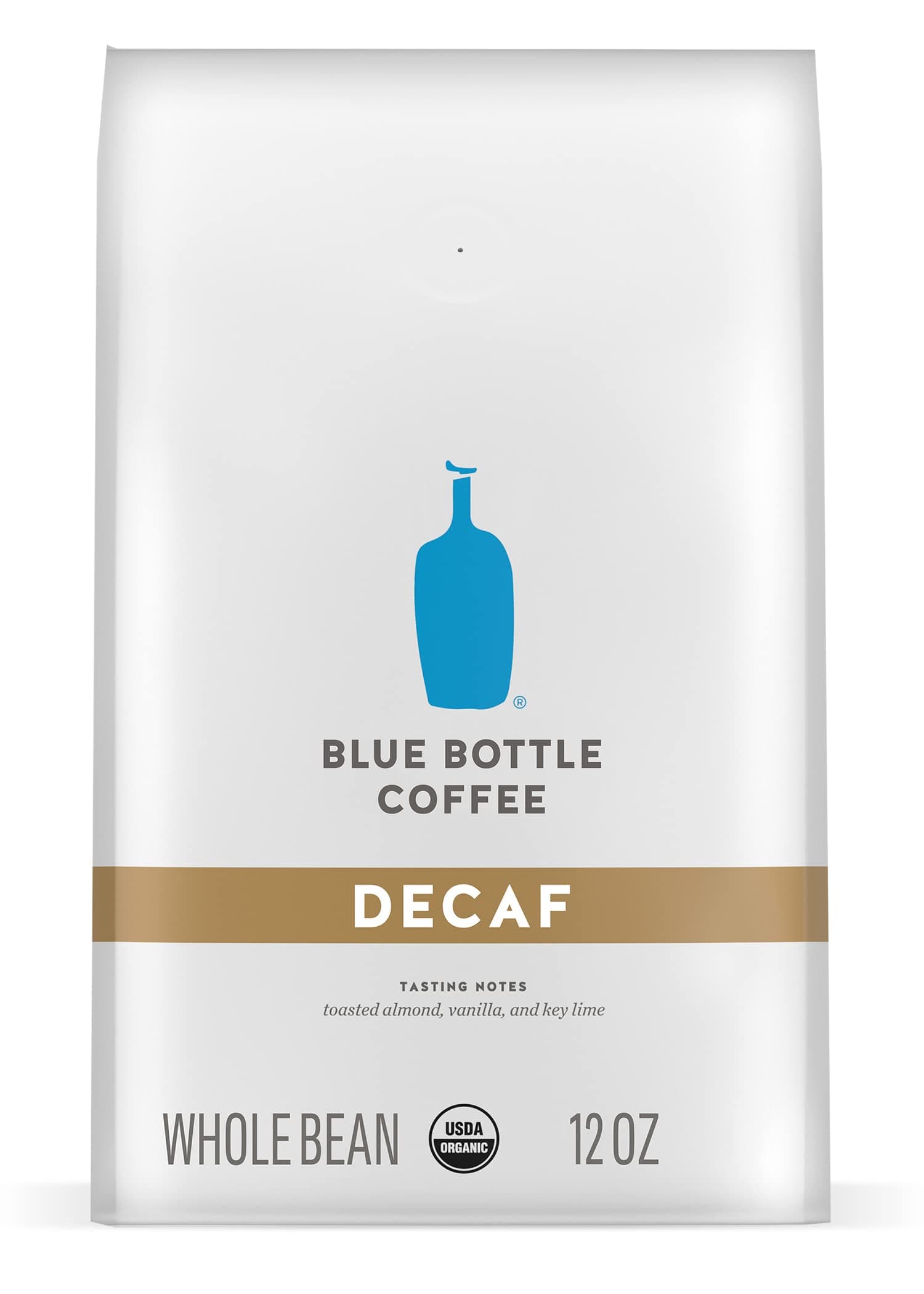 Blue Bottle Whole Bean Organic Coffee, Decaf, Medium Roast, 12 Ounce bag (Pack of 1)