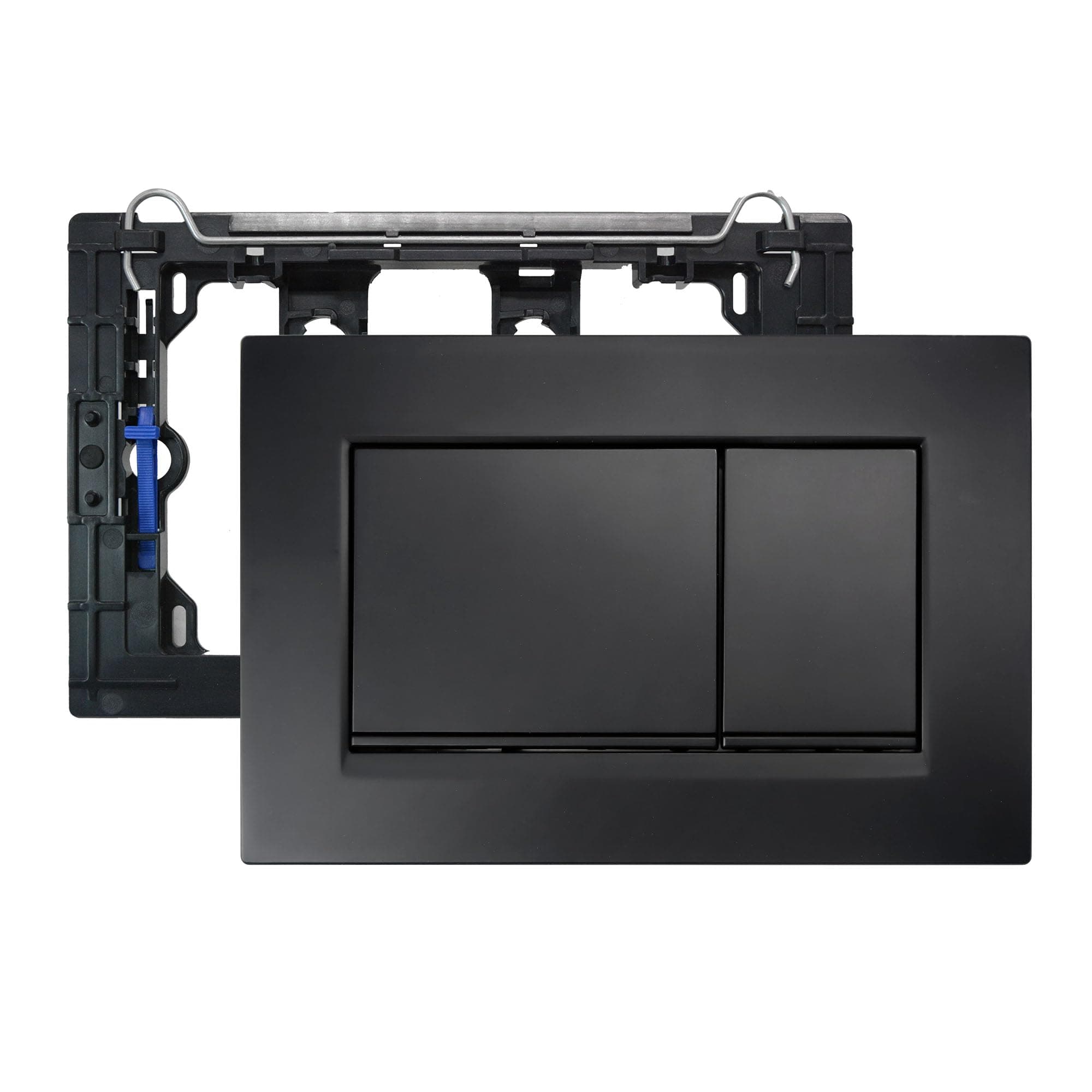 EmpyrealFlushing Plate Flush Lever Set&Mounting Frame,Fits Geberit Sigma30&UP320&300 Actuator Plate Spare Parts, Dual Flush, 1 Piece(Black&Black Edge).