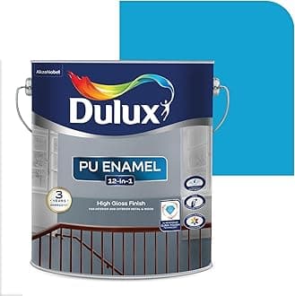 Dulux PU Enamel 500 ml High Gloss Finish Paint for Interior Exterior Metal & Wood Surfaces with Fast Drying Anti-Rust & Complete Coverage (Phiroza) | 3 Years Warranty