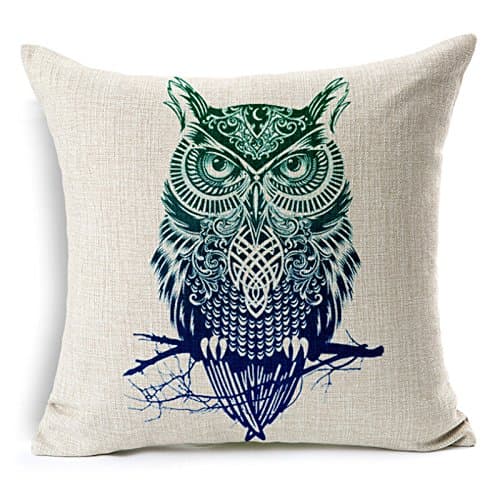 Jahosin owl Gradiente Throw Pillows Case Decorative Cushion Cover 18" x 18" (Jianbian Owl)