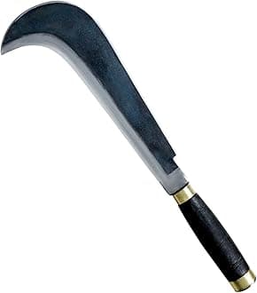 Brand Multi Purpose Handmade Full Tang Kitchen Knife | Made of Strong Suspension Leaf | 8 inch Blade Length Iron Aruval | MADHURAI Billhook.