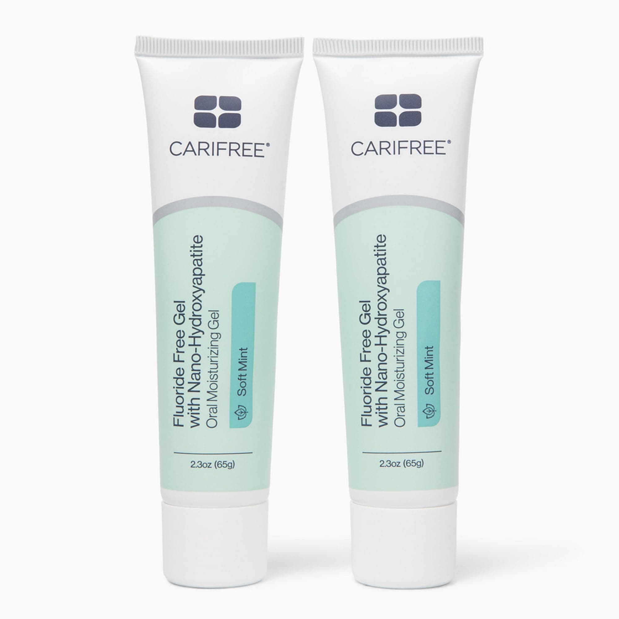 CariFree Fluoride Free Gel, Mint Flavored, Nano Hydroxyapatite Toothpaste, Neutralizes pH, Freshens Breath & Moistens Mouth, Dentist Recommended for Oral Care, (2.3 Ounce (Pack of 2), Soft Mint
