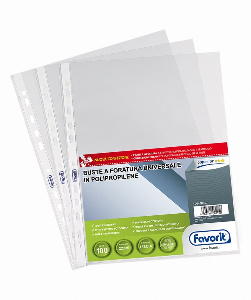 100460057. 220 x 300 mm Polypropylene (PP) 100 Pieces (E) Folio Protection