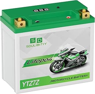 YTZ7S YTX5L-BS Lithium Motorcycle Battery LiFePO4 12V 4Ah 280-350CCA High Performance Power Sports, Compatible ATV, UTV, PWC, Seadoo, Polaris and Generator Battery