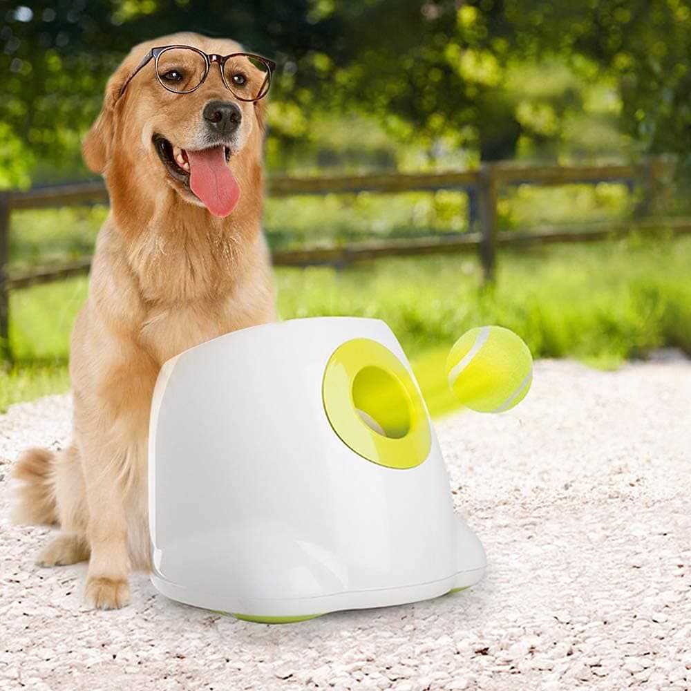 Hyperfetch Ultimate Throwing Toy Interactive Automatic Ball Launcher Dog Toy, Tennis Ball Throwing Machine for Dog Training, 3 Balls Included (Maxi Style)